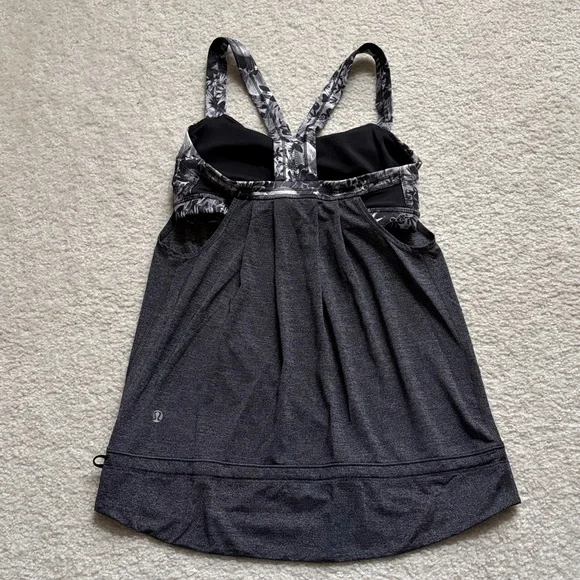 Black/Grey Lululemon Athletic Tank Top - Picture 6 of 8